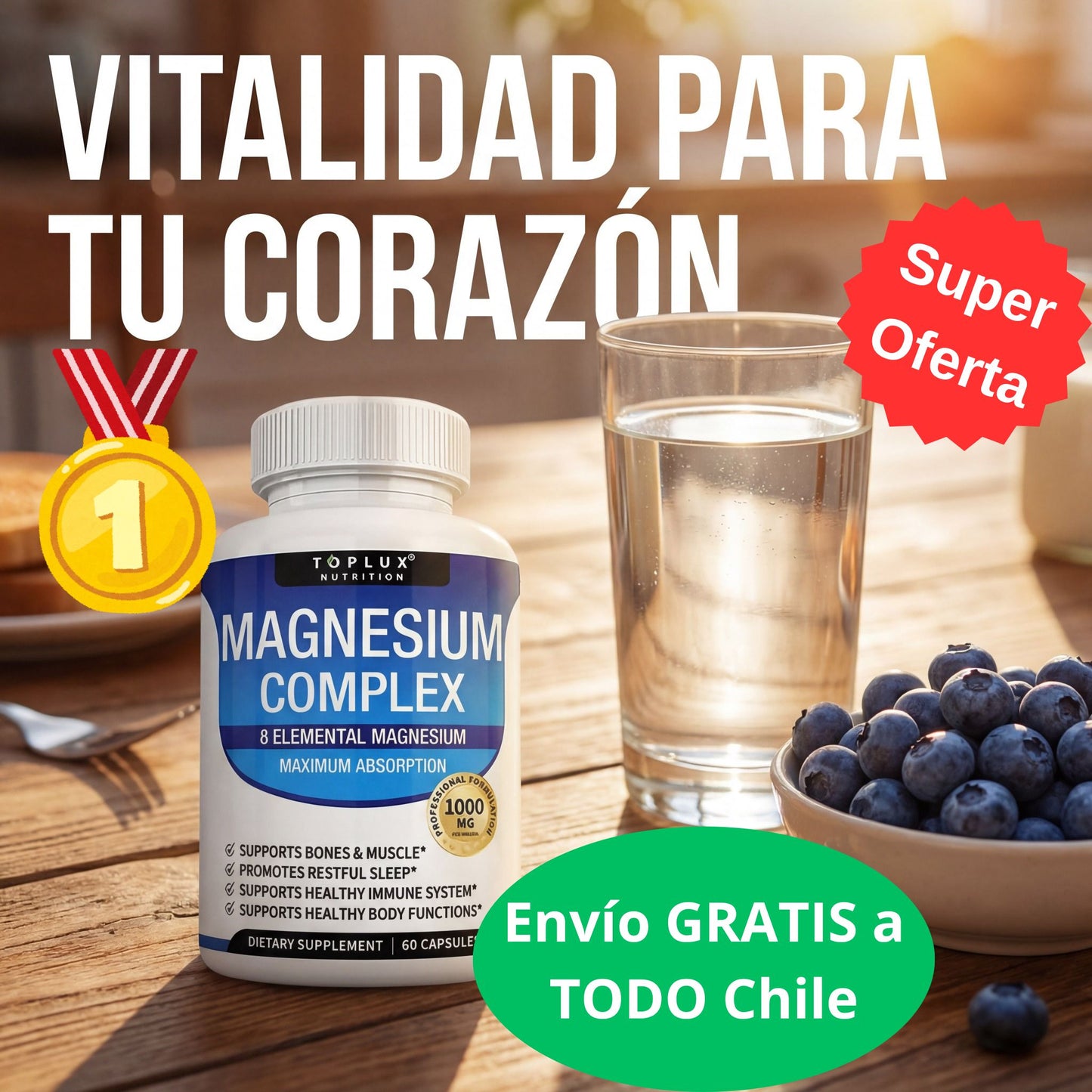 Magnesio Complex 1000mg 60 Cápsulas