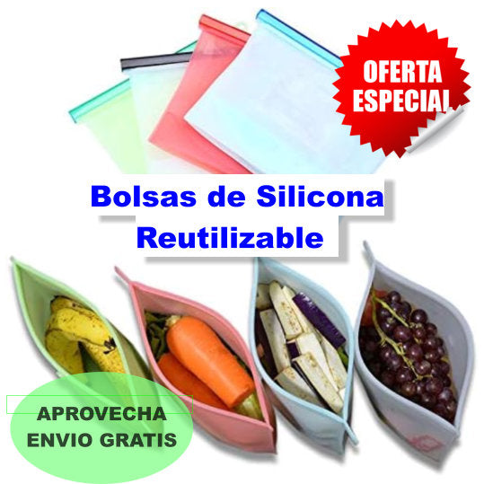 Bolsa de Silicona Reutilizables – Olvídate de las bolsas plásticas para siempre.